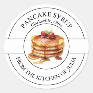 Adesivo Rótulo do Xarope de Pancake