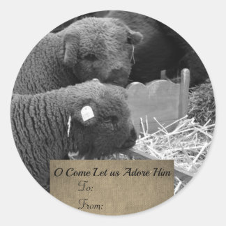 Adesivo Rótulo dos borregos de Natal