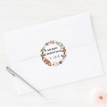 Rótulo Feliz Natal em Estilo Nórdico Simples