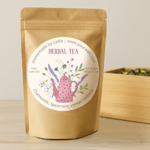 Adesivo Rótulo Floral do Teto Herbal