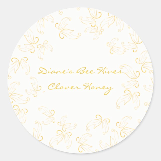 Adesivo Rótulo Folha Dourada (Frente)