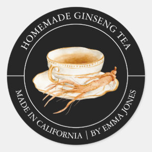 Adesivo Rótulo Ginseng Tea Modern