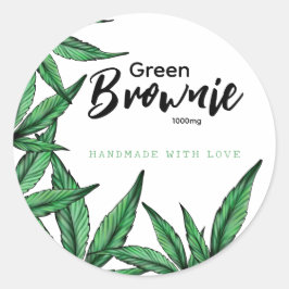 Adesivo rótulo Green Brownie Edibles
