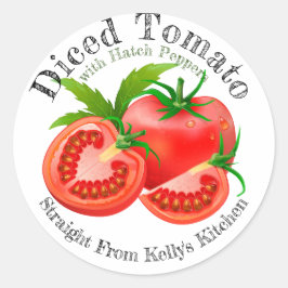 Adesivo Rótulo Hatch de Tomate Diced para Negócios de Enla