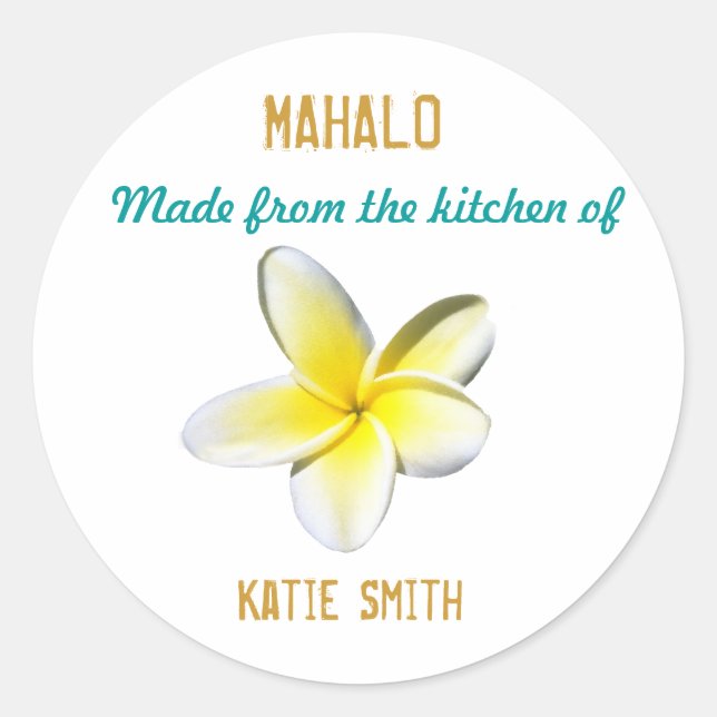 Adesivo Rótulo Havaiano (Frente)