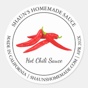 Adesivo Rótulo Hot Chili Sauce Modern