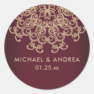 ADESIVO RÓTULO INSPIRADO DE MAROON E INDIANO DOURADO