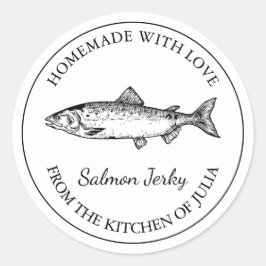 Adesivo Rótulo Jerky de Salmão Casado
