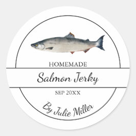 Adesivo Rótulo Jerky de Salmão Simples