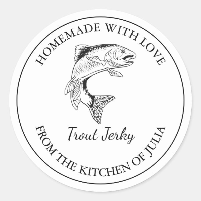 Adesivo Rótulo Jerky do Trut Homemade (Frente)