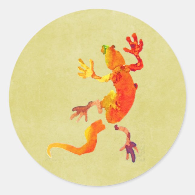 Adesivo Rótulo lagarto de lagartixa da fauna selvagem (Frente)