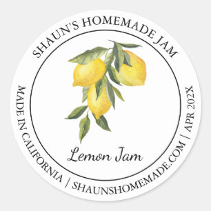 Adesivo Rótulo Lemon Jam Modern