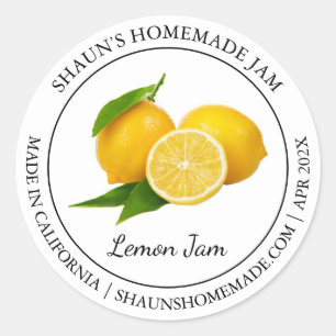 Adesivo Rótulo Lemon Jam Modern