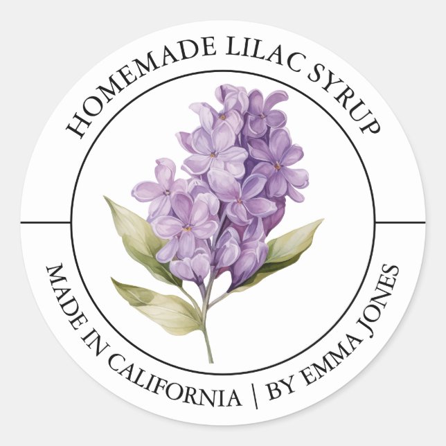 Adesivo Rótulo Lilac Modern (Frente)