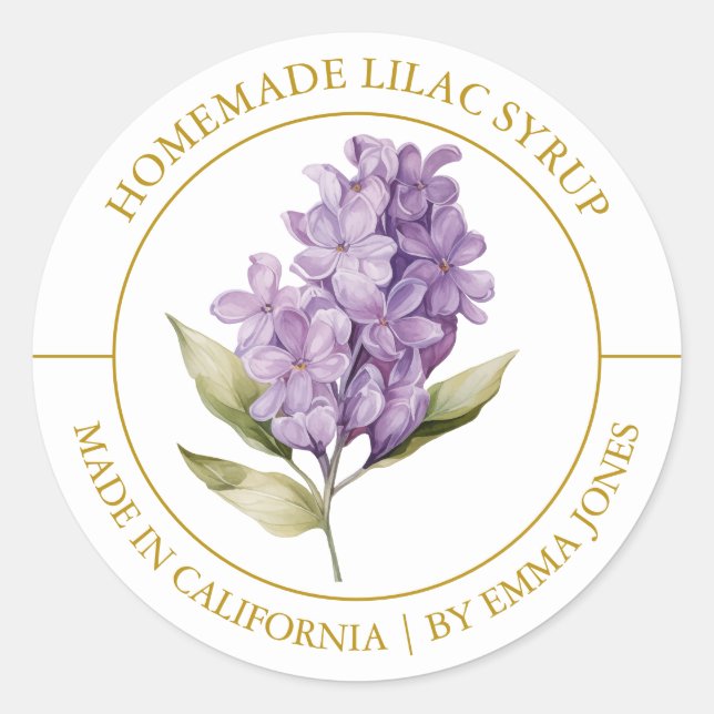 Adesivo Rótulo Lilac Modern (Frente)