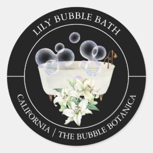 Adesivo Rótulo Lily Bubble Bath