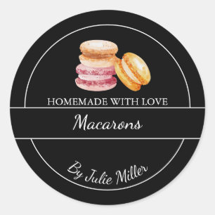 Adesivo Rótulo Macarons Simples Homemade