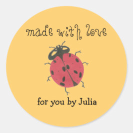 Adesivo Rótulo "Made With Love"