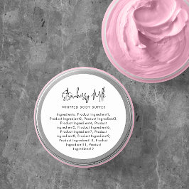 Adesivo Rótulo Minimalista de Ingredientes em Letra Modern