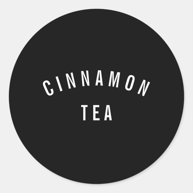 Adesivo Rótulo Mínimo Monocromático do Café do Chá Moderno (Frente)