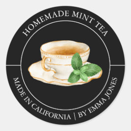 Adesivo Rótulo Mint Tea Modern