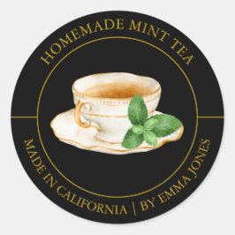 Adesivo Rótulo Mint Tea Modern