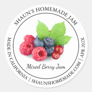 Adesivo Rótulo misto Berry Jam Modern