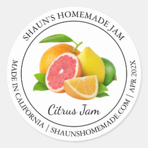 Adesivo Rótulo Misturado Citrus Jam Modern