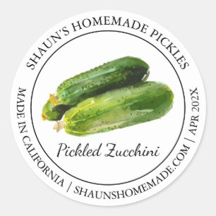 Adesivo Rótulo Moderno da abobrinha picada