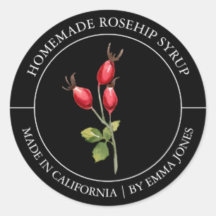 Adesivo Rótulo Moderno da Rosehip