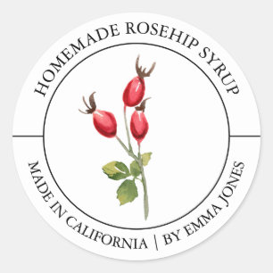 Adesivo Rótulo Moderno da Rosehip
