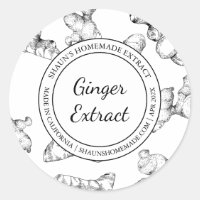 Rótulo Moderno de Extrato de Raiz de Ginger