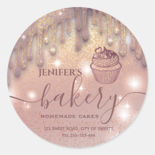 Adesivo Rótulo moderno de papel de cupcake