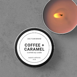 Adesivo Rótulo moderno minimalista de borda negra