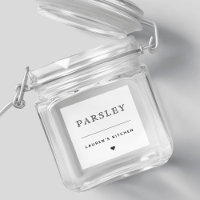 Rótulo Moderno Simples de Pote de Tempero de Cozin