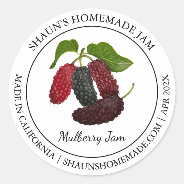Adesivo Rótulo Mulberry Jam Modern (Frente)