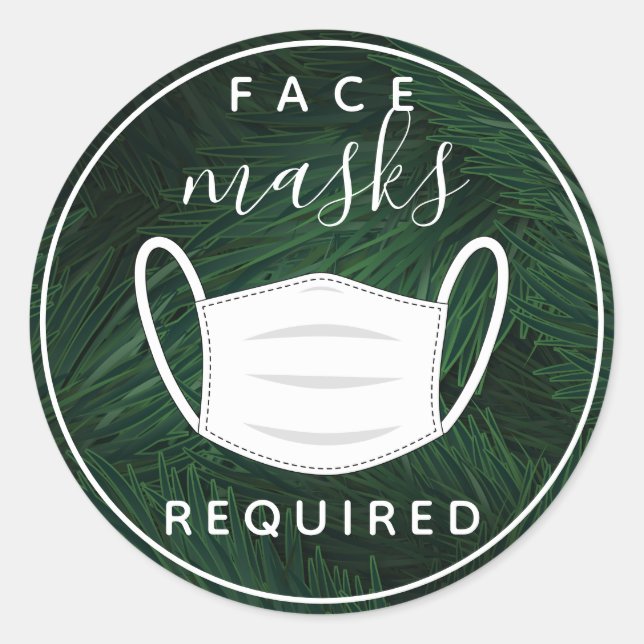 Adesivo Rótulo necessário para a máscara tropical (Frente)