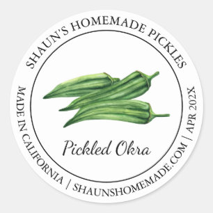 Adesivo Rótulo Okra Modern Selecionado