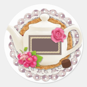 Adesivo Rótulo para o Tea Party