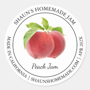 Adesivo Rótulo Peach Jam Modern