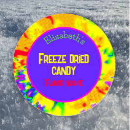 Adesivo Rótulo Personalizado Colorido de Doces Secos