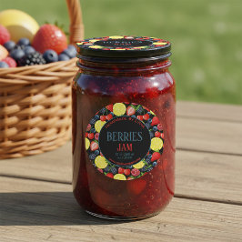 Adesivo Rótulo Personalizado de Geleia de Frutas em Pote R
