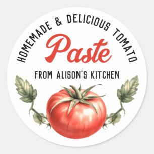 Adesivo Rótulo Personalizado de Lata de Pasta de Tomate