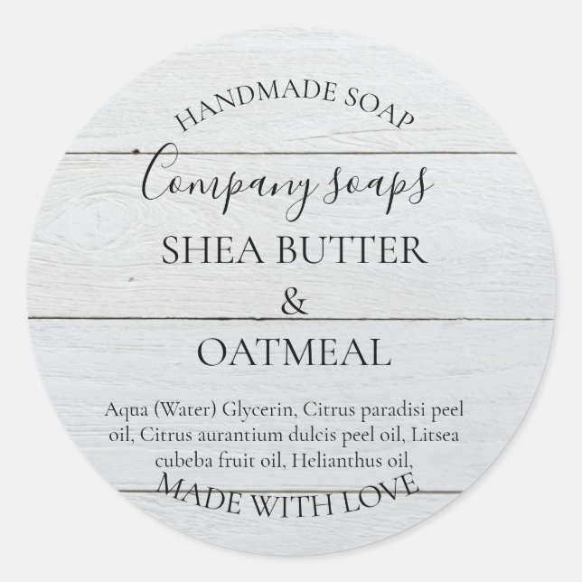 Adesivo Rótulo Personalizado de Sabonete Líquido Caseiro (Frente)