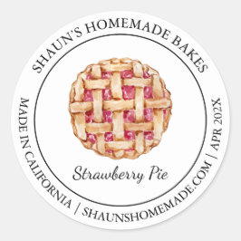 Adesivo Rótulo Pie Baking Modern
