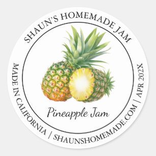 Adesivo Rótulo Pineapple Jam Modern