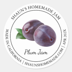Adesivo Rótulo Plum Jam Moderno