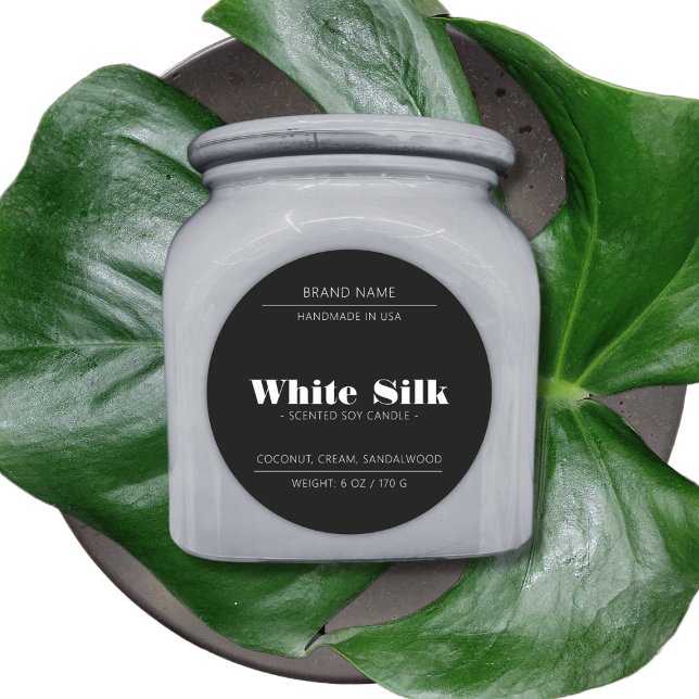 Adesivo Rótulo preto da embalagem do produto de velas (Criador carregado)