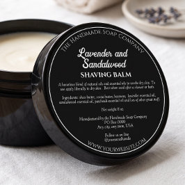Adesivo Rótulo Preto de Pote de Cosméticos com Ingrediente