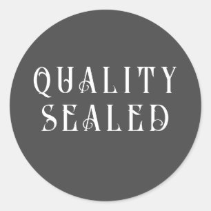 Adesivo Rótulo QUALITY SEALED para embalagem
